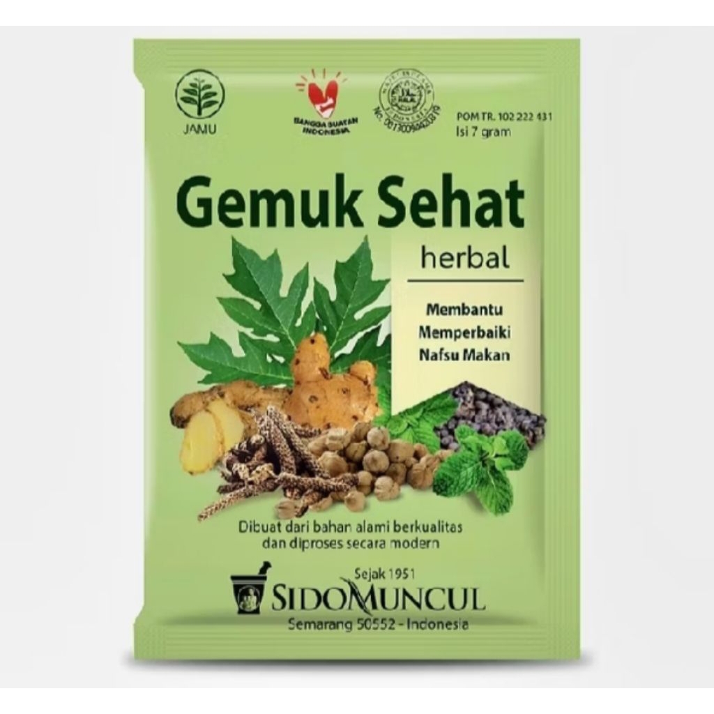 Gemuk Sehat Sidomuncul Original Isi 10 Saset