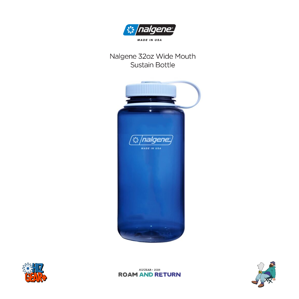 Nalgene 32oz Wide Mouth Sustain Water Bottle - Indigo