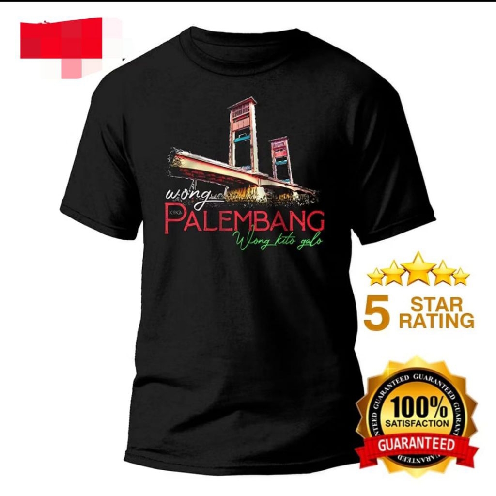 KAOS WONG PALEMBANG WONG KITO GALO MOTIF JEMBATAN