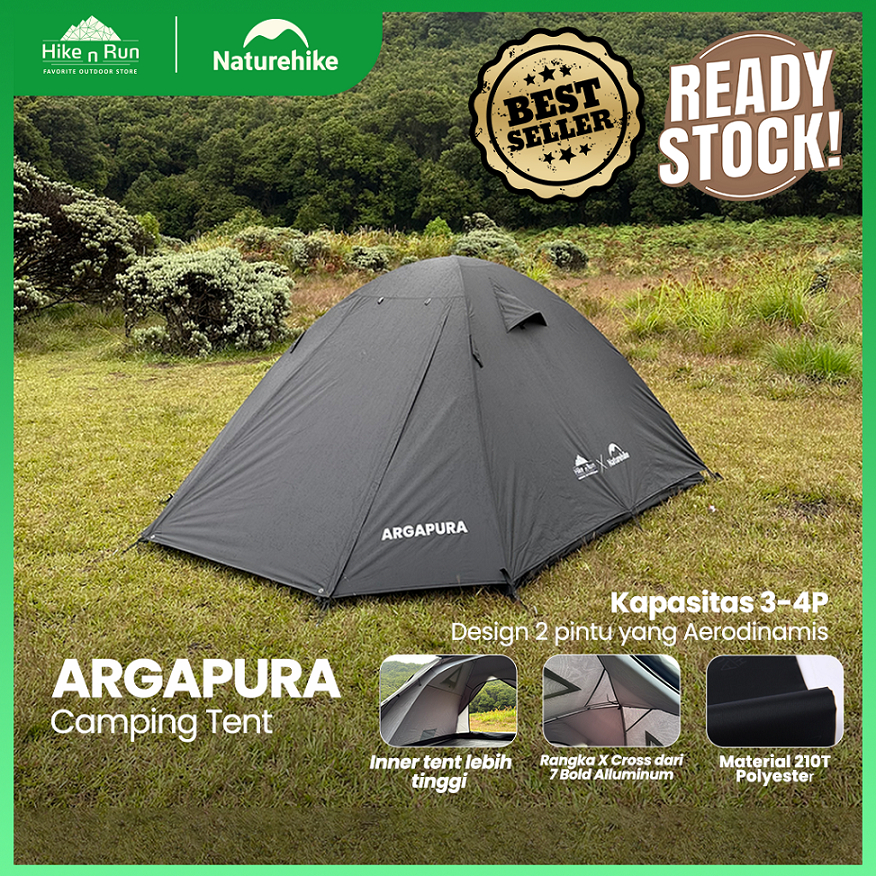 Naturehike X Hike n Run Argapura Series – Tenda Hiking Camping 3–4P Outdoor