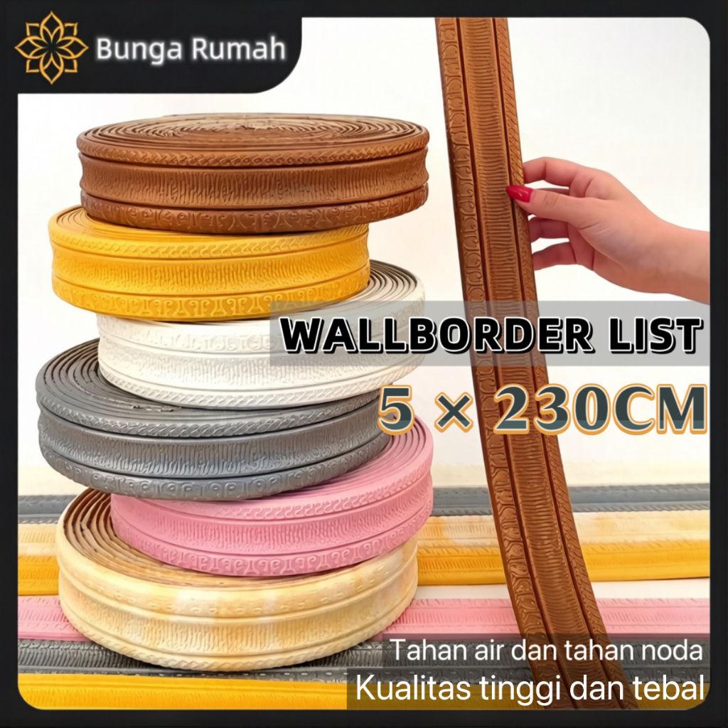 Wall Border List 3D Foam Wallpaper Dinding List List Dinding Foam 3D 5×230CM