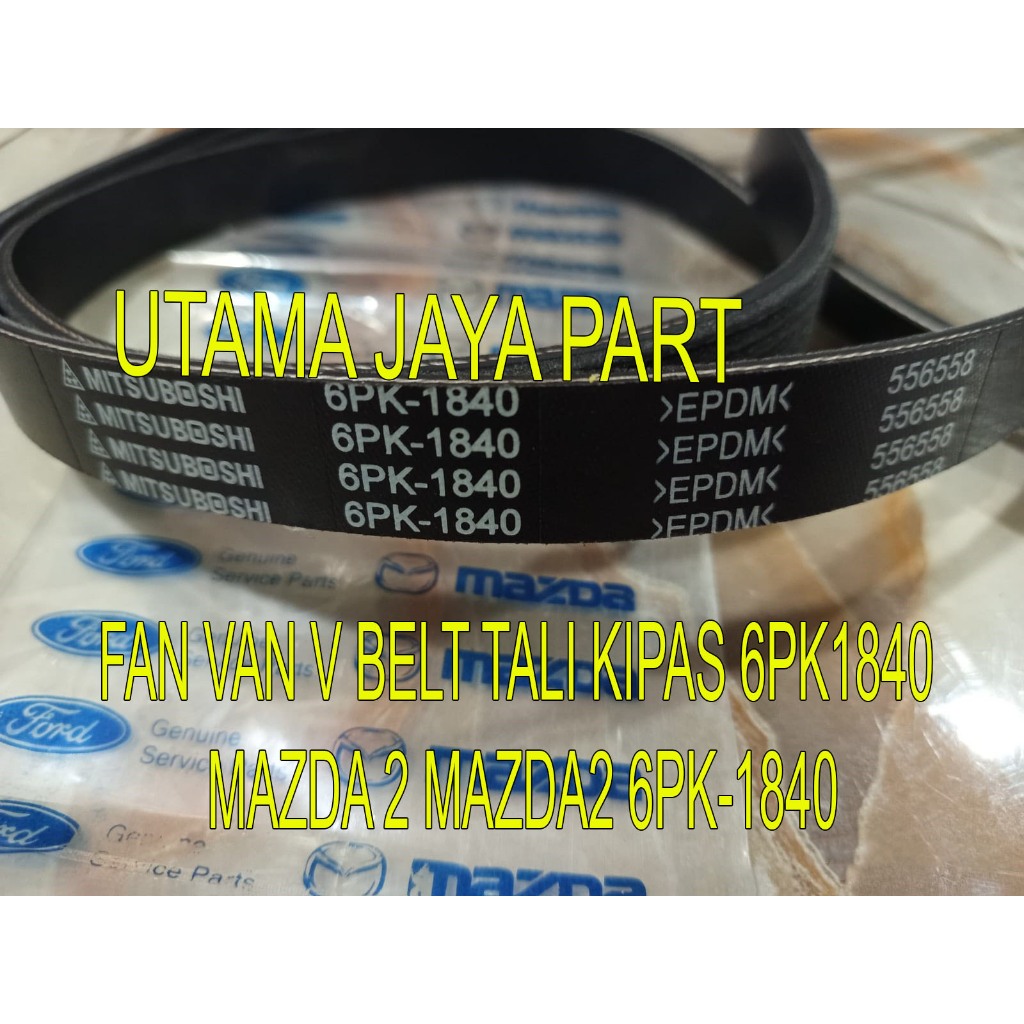 fan van v belt tali kipas 6pk1840 mazda 2 6pk-1840