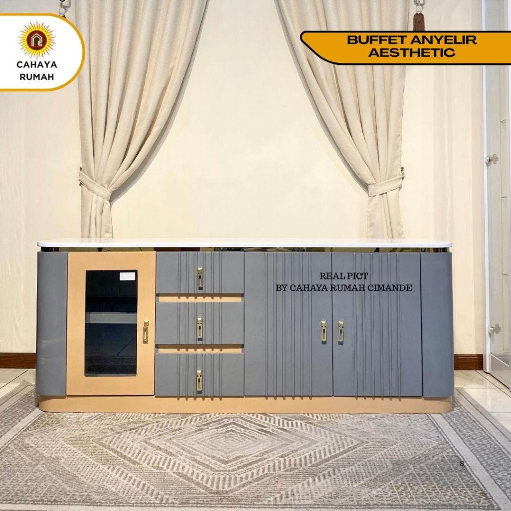 Cahaya Rumah Bojong Gede - Buffet Aesthetic Estetik Anyelir / Buffet TV / Meja TV / Meja Kecil / Mej