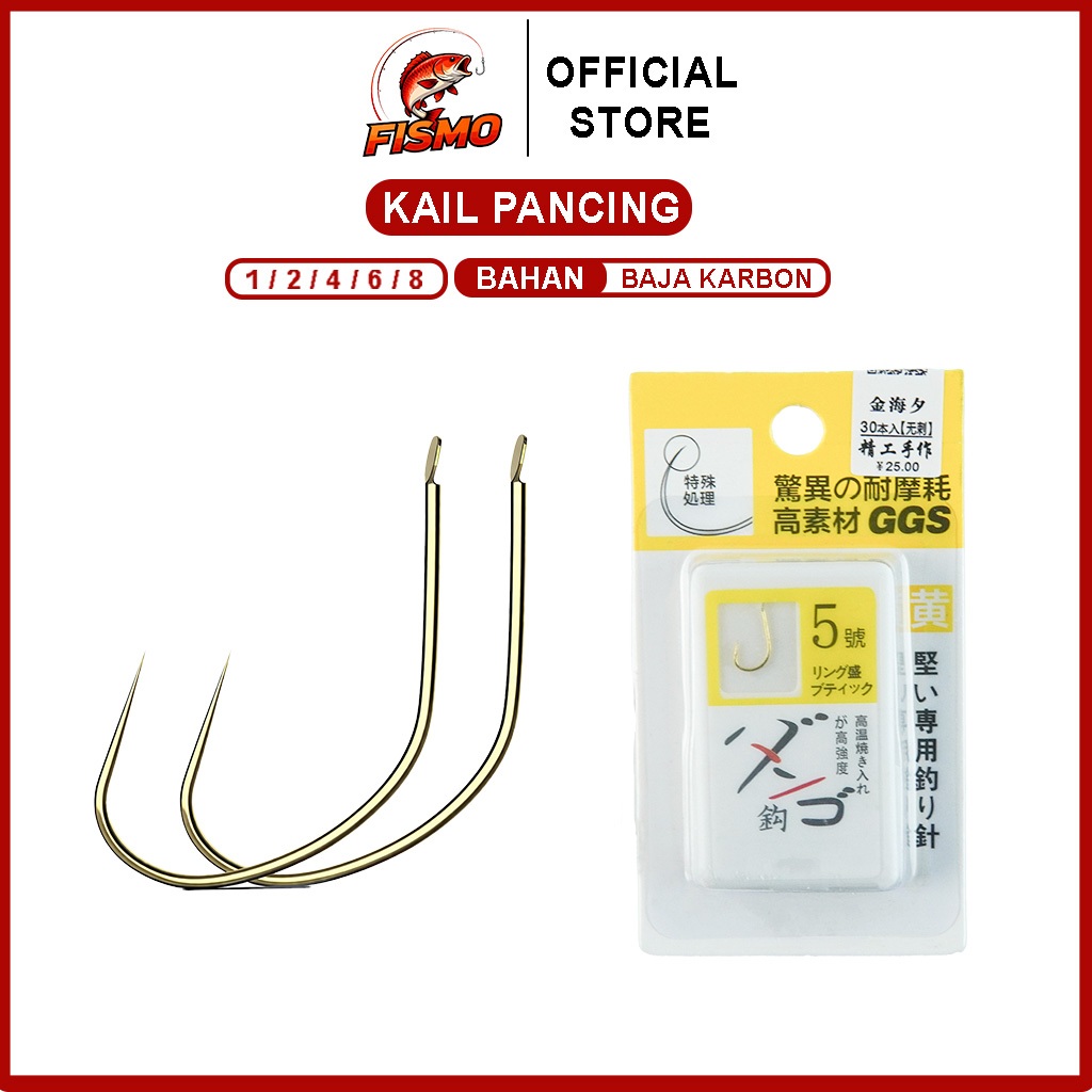 Kail Pancing Baja Karbon Tanpa Lubang Kuat & Tajam Anti Karat - YG5209