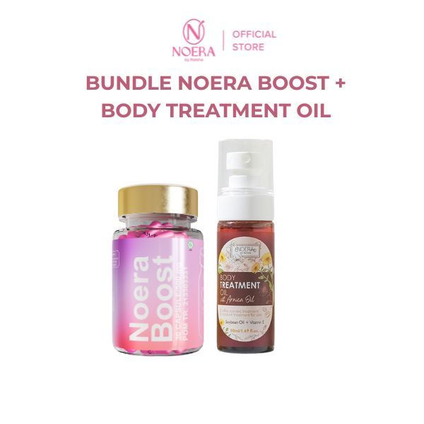 Noera Bundling Boost isi 30 Kapsul + Body Slimming Oil
