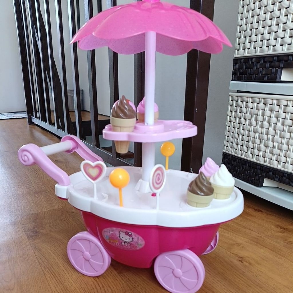 mainan jual es krim permen lolipop ada musik dan lampu