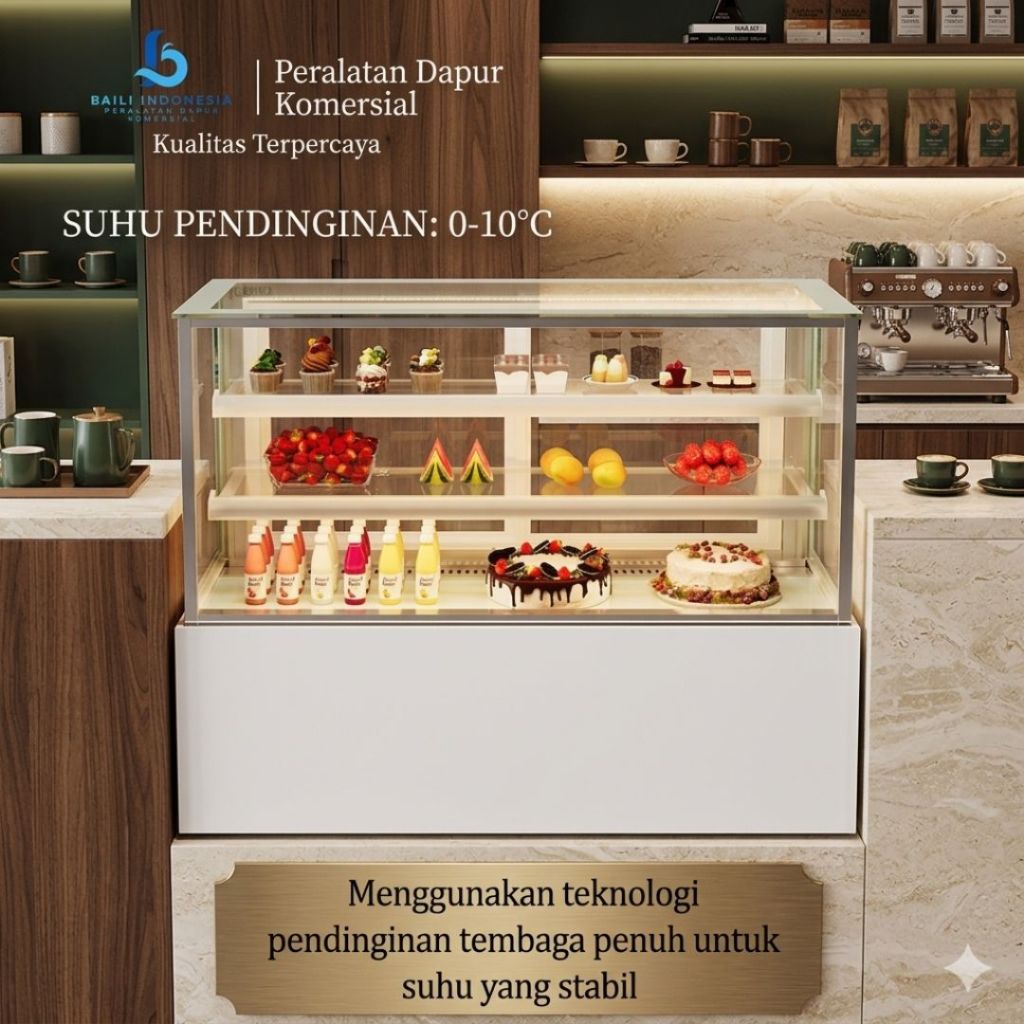 BAILI SOWCASE CAKE COUNTER DISPLAY ETALASE PENDINGIN KUE KOMERSIAL GARANSI 24 BULAN