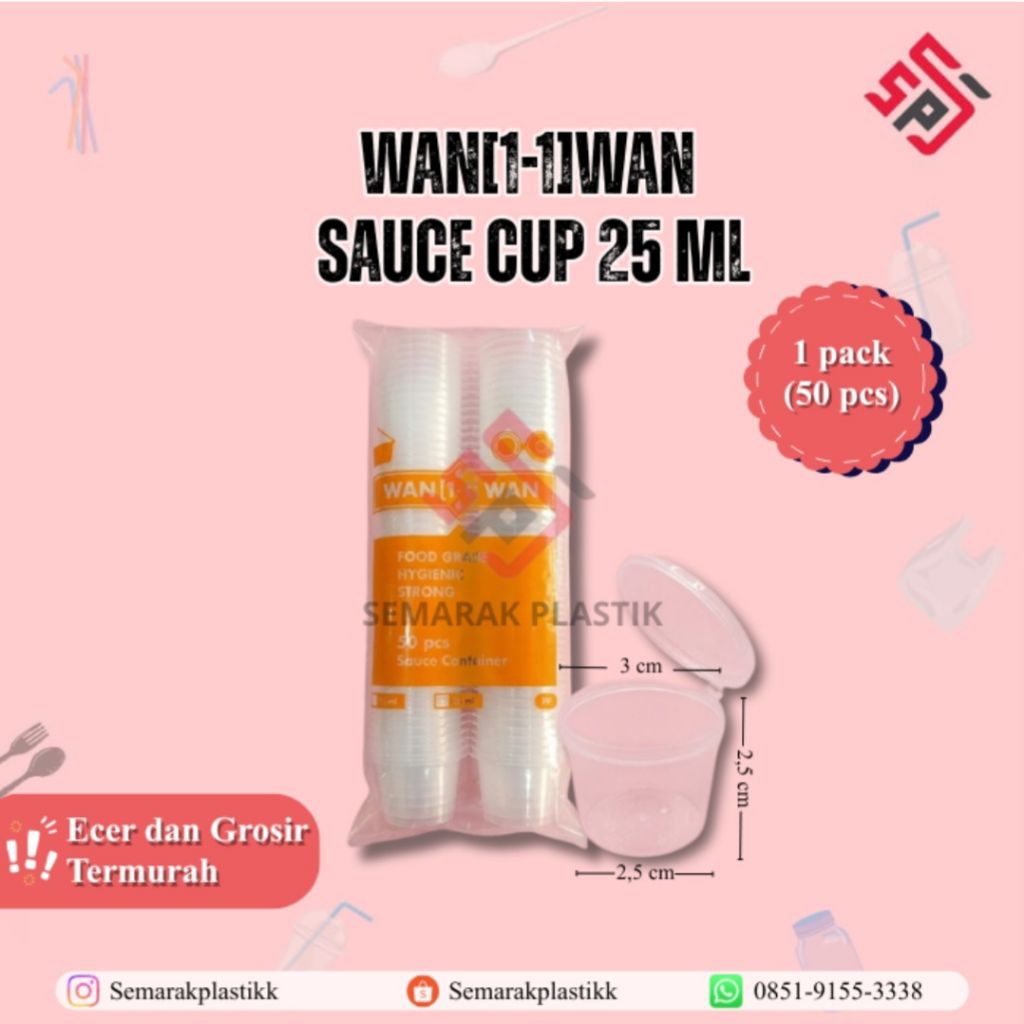 Wanwan Sauce Cup 25 ml (1 pack isi 50 pcs)