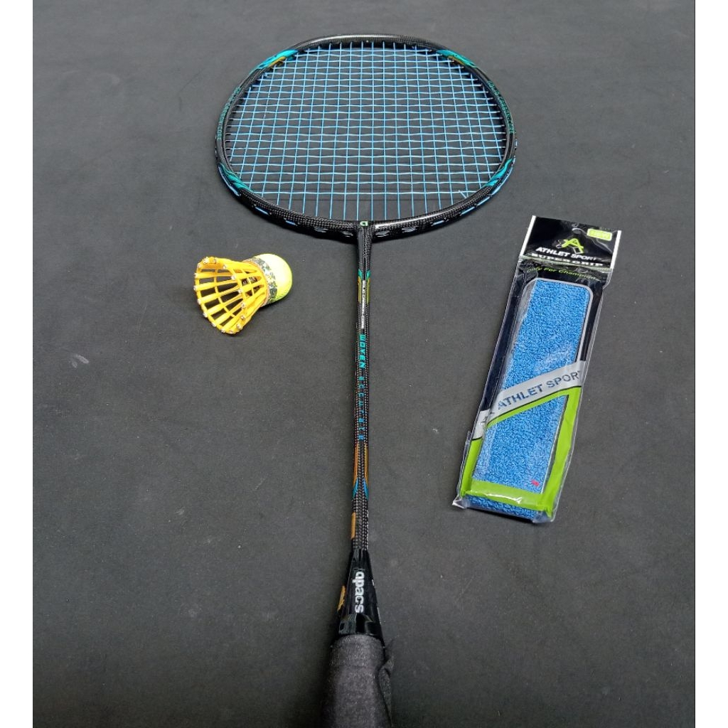Raket badminton bekas second original apacs woven accurate