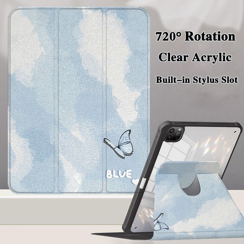 720 Degree Rotating Protective Case for iPad 11th Gen A16/10th Gen/9th Gen/6th Gen | Pro 11" M4/M5 2