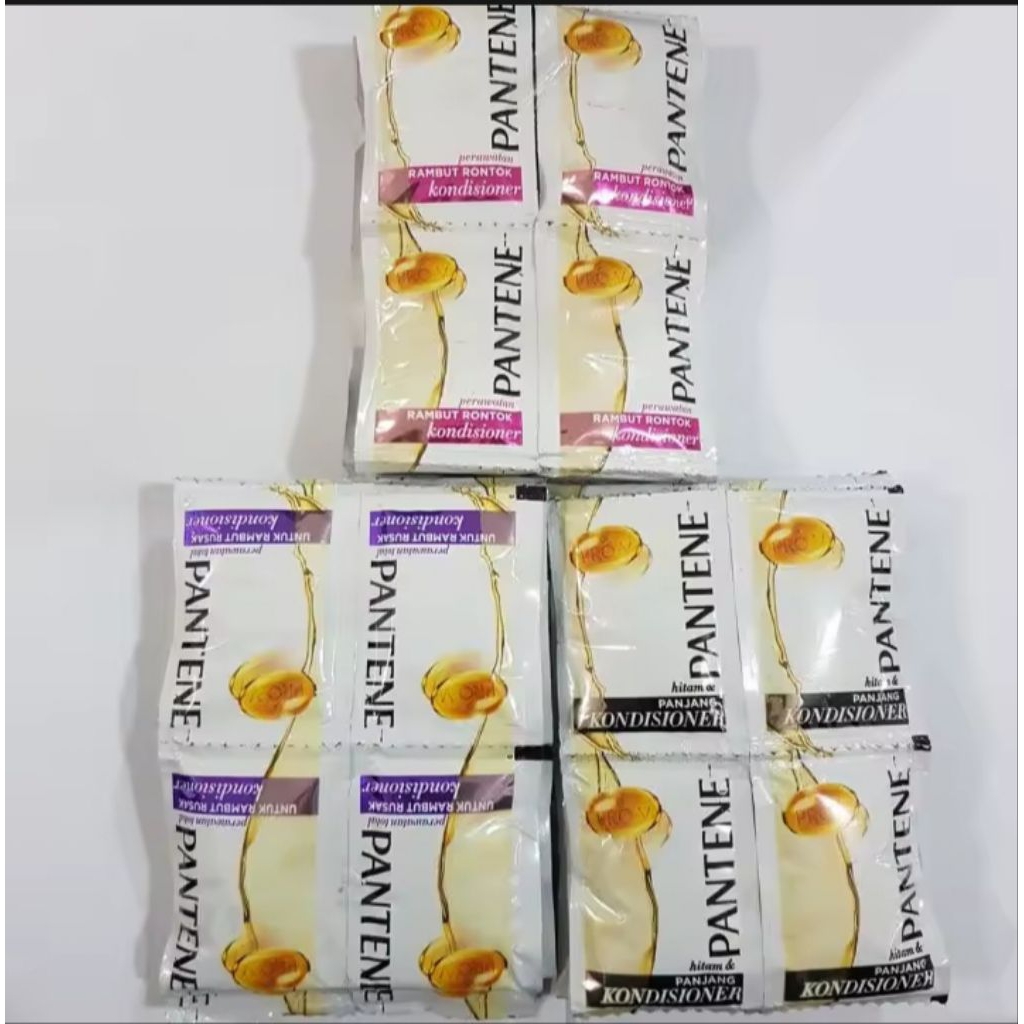 24 Sachet Shampoo & Conditioner Pantene Rambut Rusak - Anti Rontok, Melembutkan, Anti Ketombe