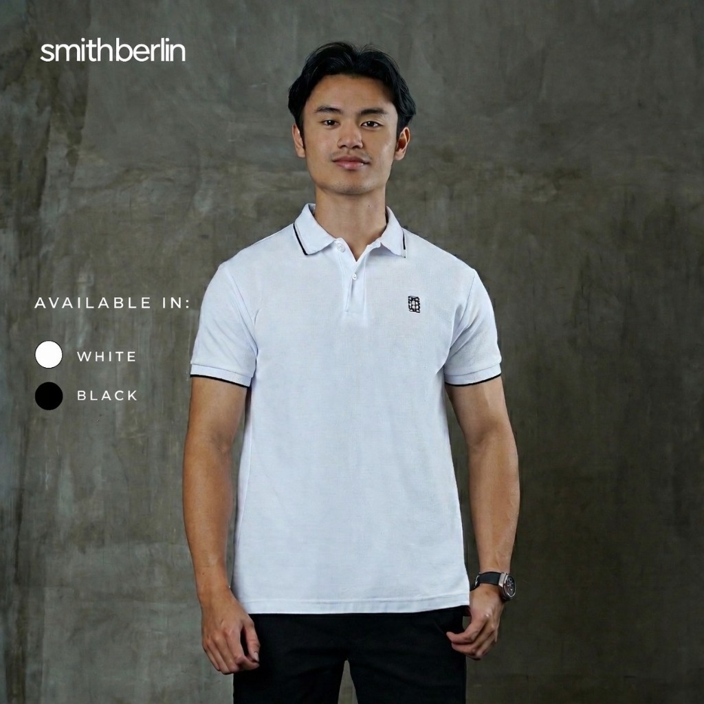 Smith Berlin Kaos Polo Pria Lengan Pendek Preston Slim Fit