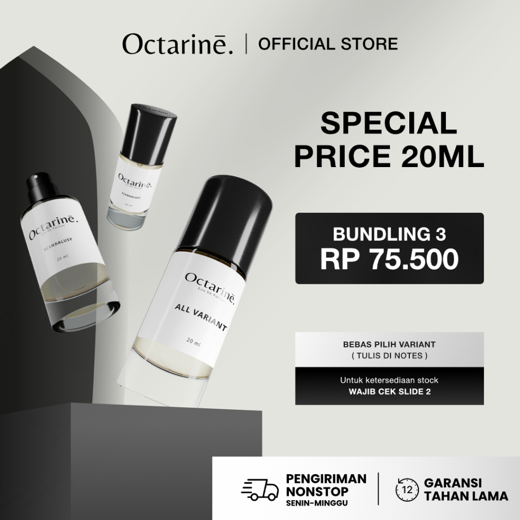 [ PROMO ] Promo Bundling 3 Botol Parfum 20ml Bebas Pilih Varian - by Octarine Perfume