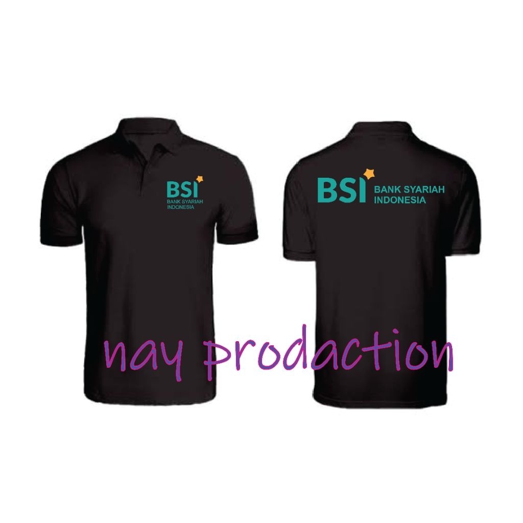 Kaos Polo Shirt BSI SYARIAH kaos berkerah dewasa bank bsi indonesia