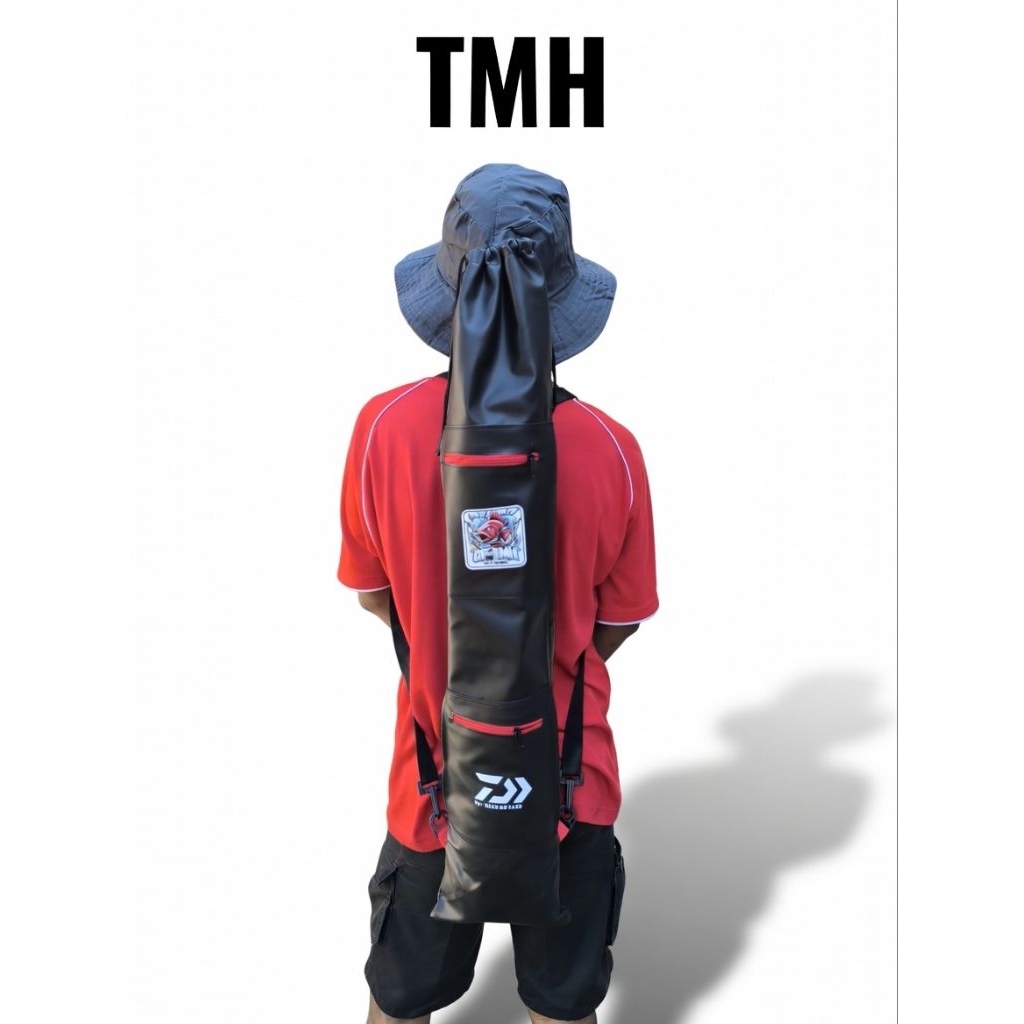 TMH Tas Pancing Serut Tas Pancing Anti Air Tas Pancing Waterproof Tas Pancing Kulit Sintetis Jeruk D