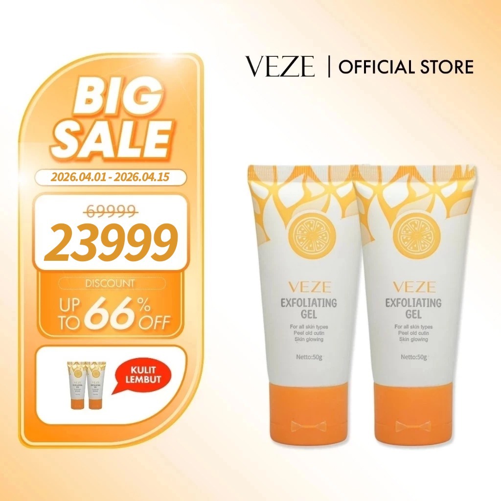 [BPOM] - VEZE Orange Exfoliating Gel Blackhead Remova Peeling Face Mengangkat Sel Mati Mencerahkan W