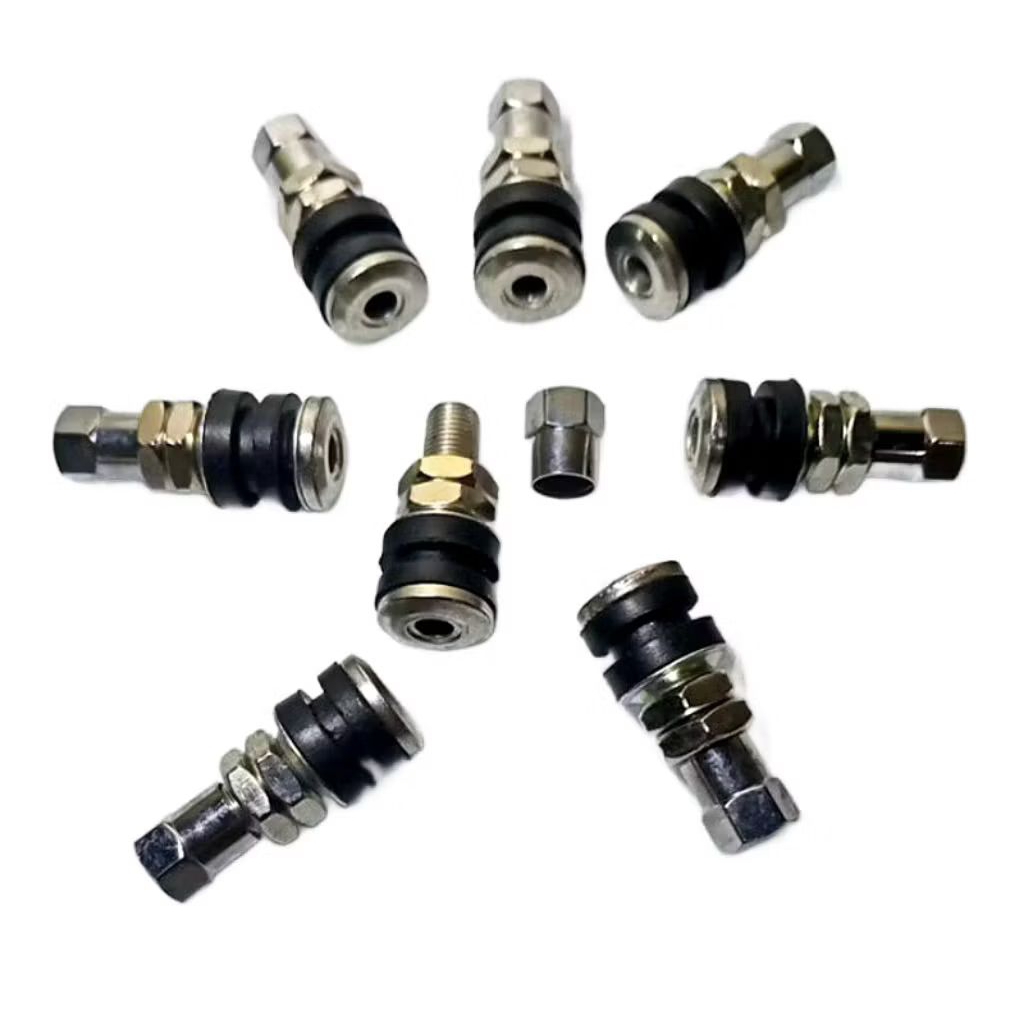 PENTIL BAN TUBELESS STAINLESS STEEL DRAT LUAR/COP PENTIL BAN TUBLES BESI CHROME PANJANG DRAT LUAR UN