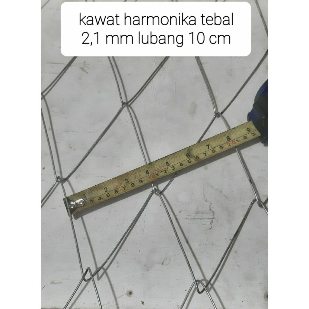 kawat harmonika tebal 2,1 mm lubang 10 cm. lebih murah dari pagar brc.