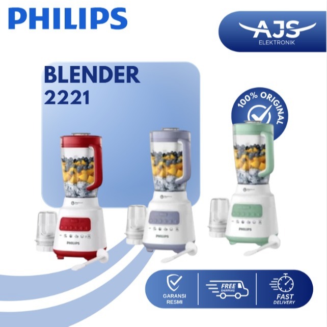 Blender Plastik Philips 2 liter HR 2221