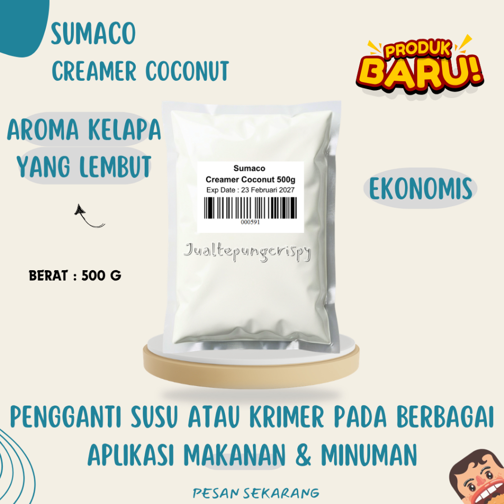 SUMACO Creamer Non Dairy Repack 500 g | Krimer Nabati Pengganti Susu Untuk Makanan Maupun Minuman