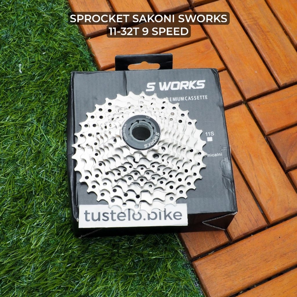 Sprocket Sakoni S Works 11-32T 9 Speed Sproket Cassette Sepeda Lipat Roadbike MTB Commuter Minivelo