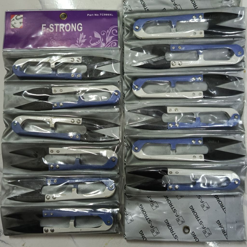 1 lusin(12biji) TC 999 XL F-STRONG (BIRU/PUTIH) Gunting benang besar cekris FS