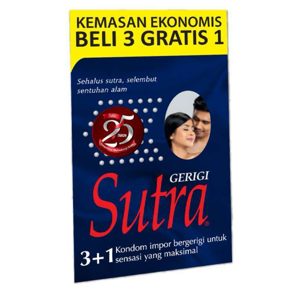 Kondom Sutra Gerigi Isi 3pcs - Sensasi Ekstra, Pelumas Lembut, Kenyamanan Maksimal PRIVASI 100% AMAN