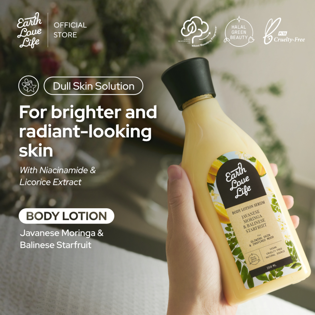 Earth Love Life Javanese Moringa & Balinese Starfruit Body Lotion 250 mL Body Serum | Lotion Wangi |
