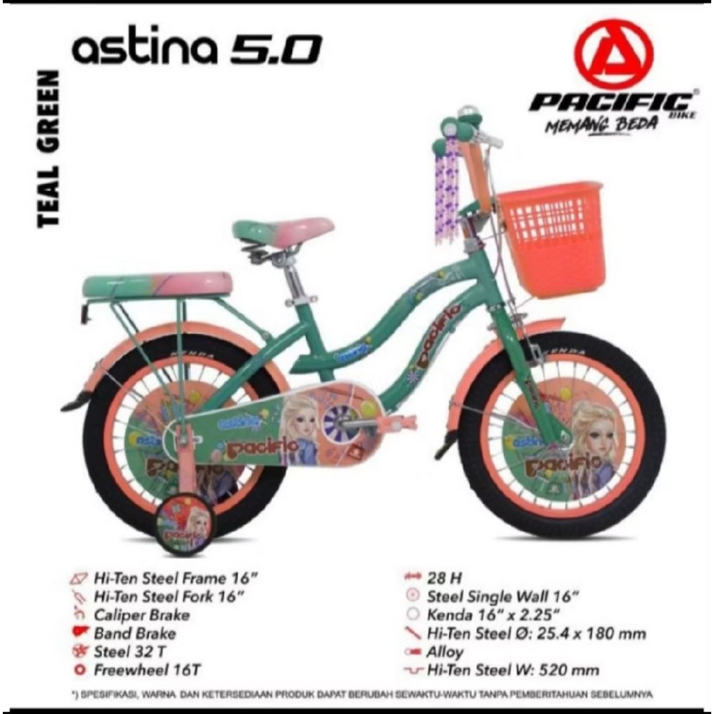 sepeda mini anak pacific astina 16 inci