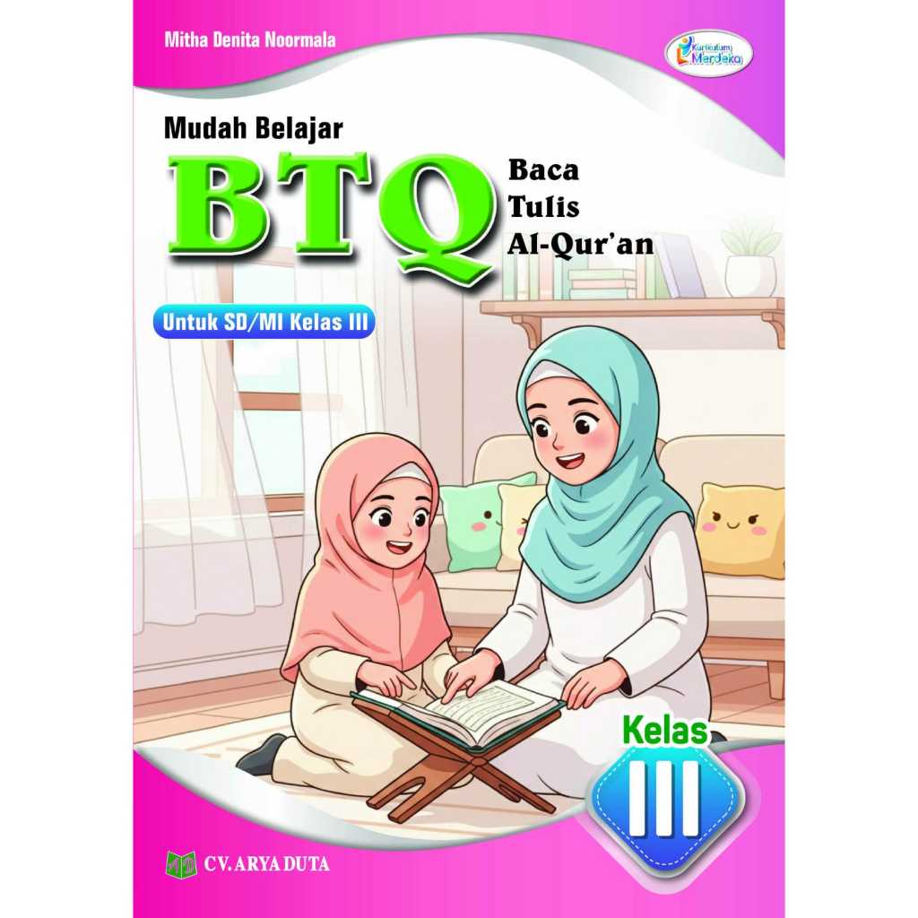 Buku Mudah Belajar Baca Tulis Al-Qur'an BTQ Kelas 3 SD/MI
