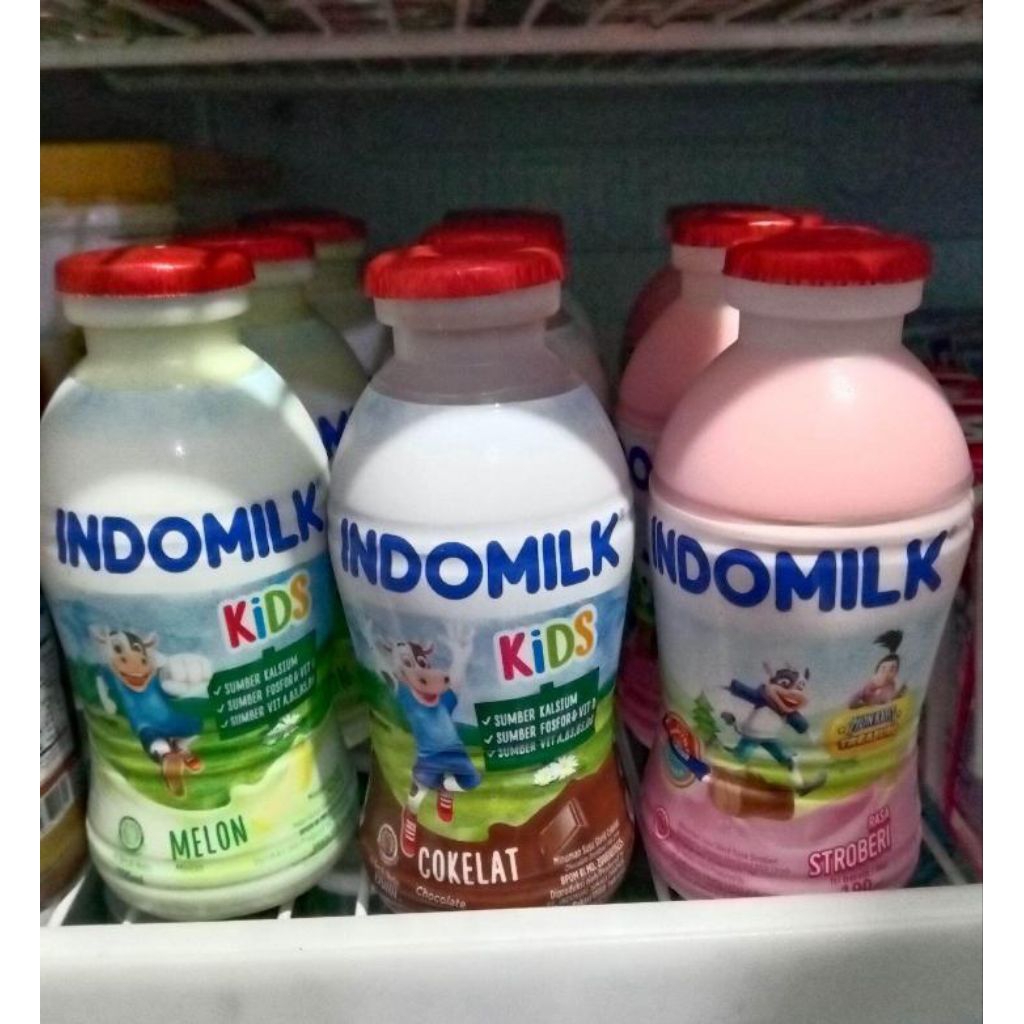 Indomilk Susu Cair Botol 190ml - Tinggi Kalsium, Fosfor, dan Vitamin D