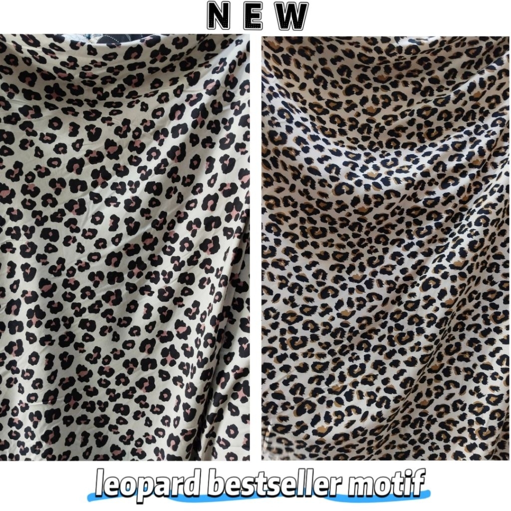 kain rayon katun rayon viscose rayon motif LEOPARD viral bahan daster gamis mukena piyama dll