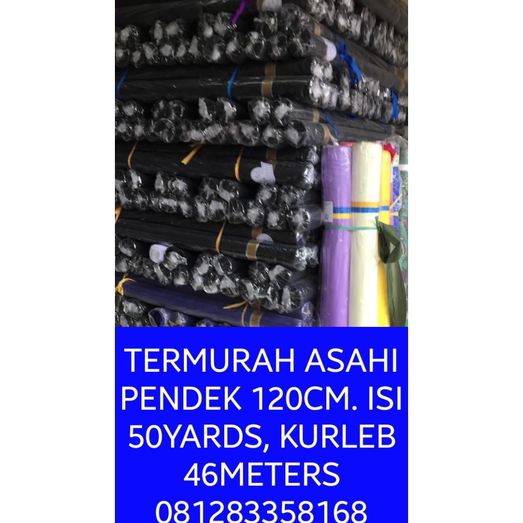 1roll=50Yards. Grosir roll an Asahi Pendek. Pongee Pendek, Furing Saku, Lapis tas dompet topi, Togaw