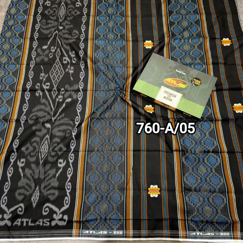 SARUNG ATLAS PREMIUM SONGKET GUNUNG 760 GOLD