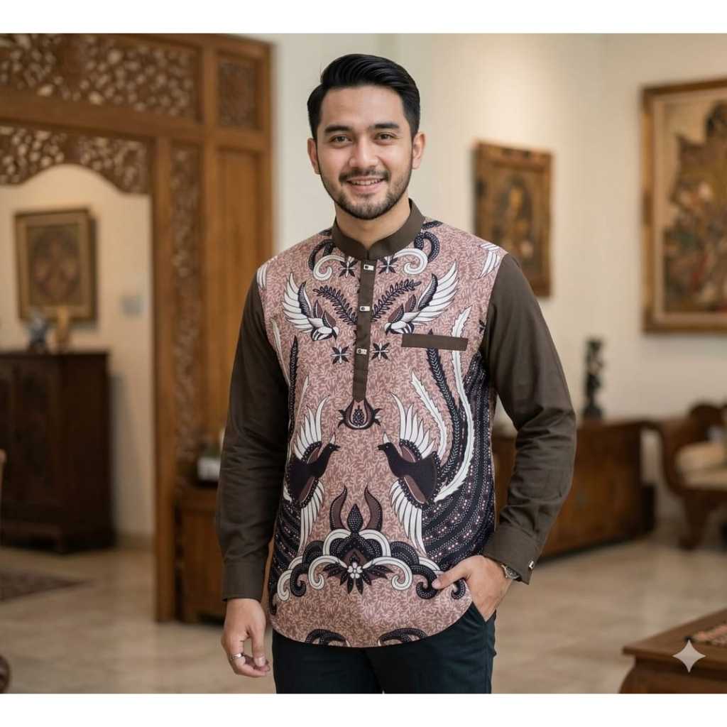 koko Kurta batik sultan Lengan Panjang - Kemeja Koko Kurta Eksklusif lengan panjang kancing sultan