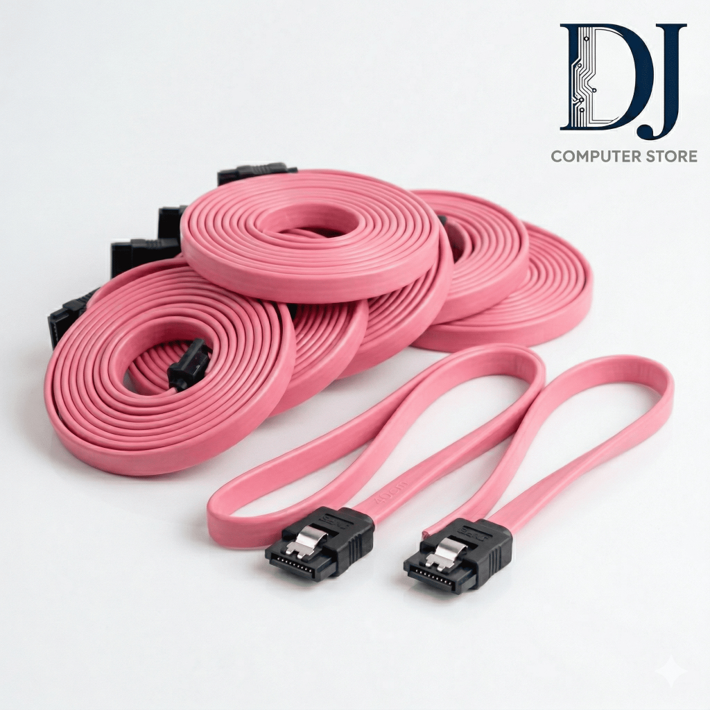 KABEL SATTA JEPIT MERAH 40CM / KABEL DATA SATTA CLIP - DJ COMPUTER STORE