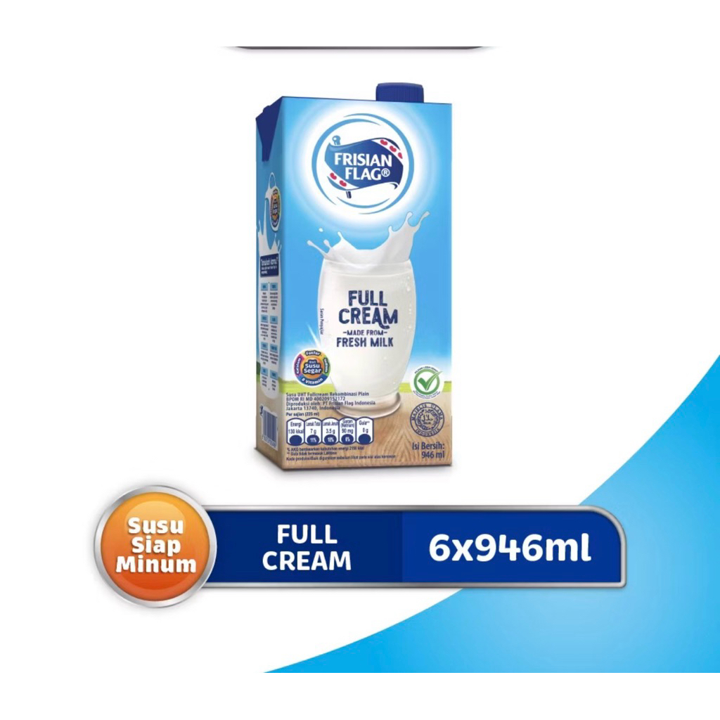 susu uht frisian flag full cream 1 liter
