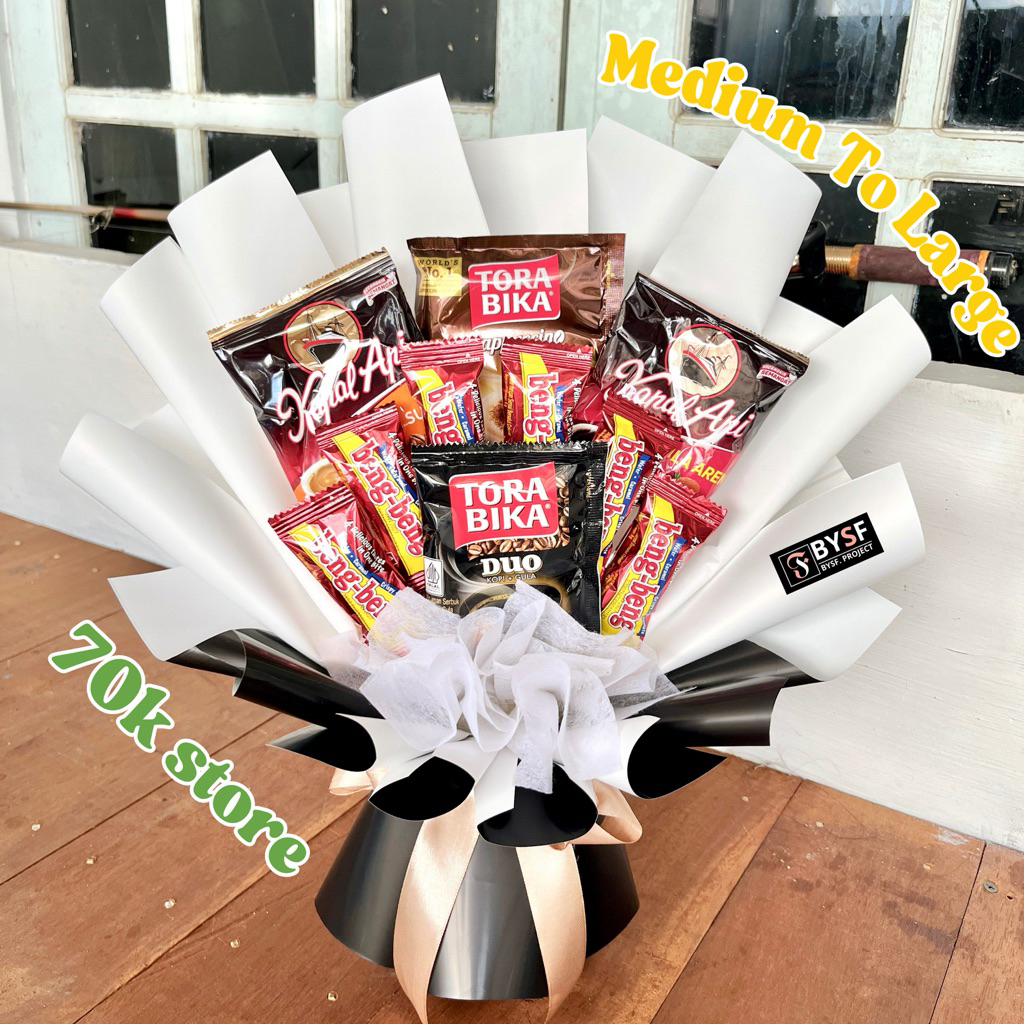 (INSTAN) BUKET SNACK DAN KOPI - BUCKET BENG BENG COKLAT KOPI HADIAH HAMPERS