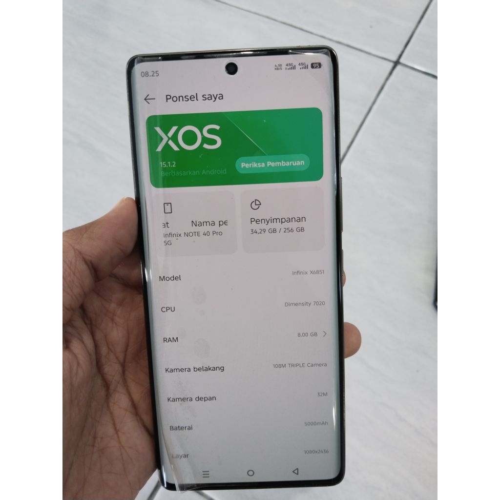 mesin infinix note 40 pro 5g 8/256
