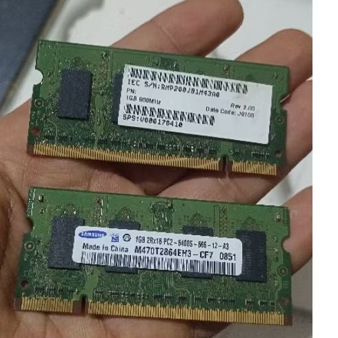 Ram Laptop 1GB DDR2 2pcs BEKAS NORMAL