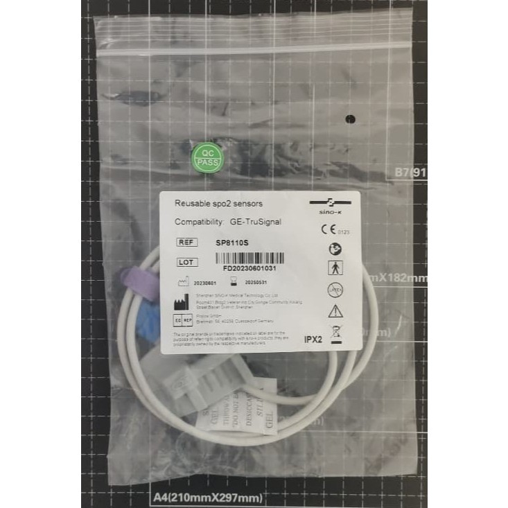 REUSABLE SPO2 SENSOR GE-TRUSIGNAL DEWASA (ADULT)