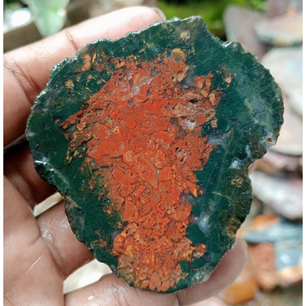 BAHAN BATU AKIK PANCAWARNA KEMBANG