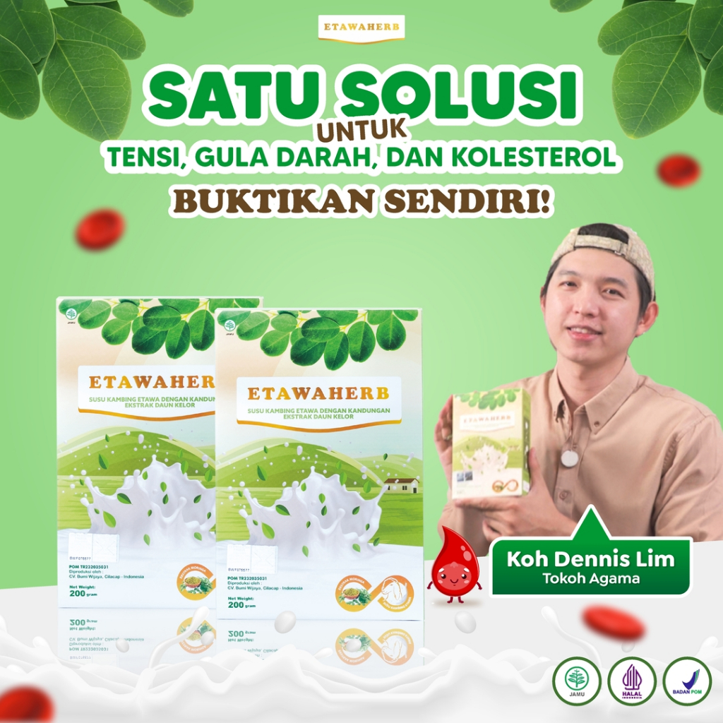 2 Box Etawaherb Solusi Gula Darah, Tensi dan Kolestol Tinggi