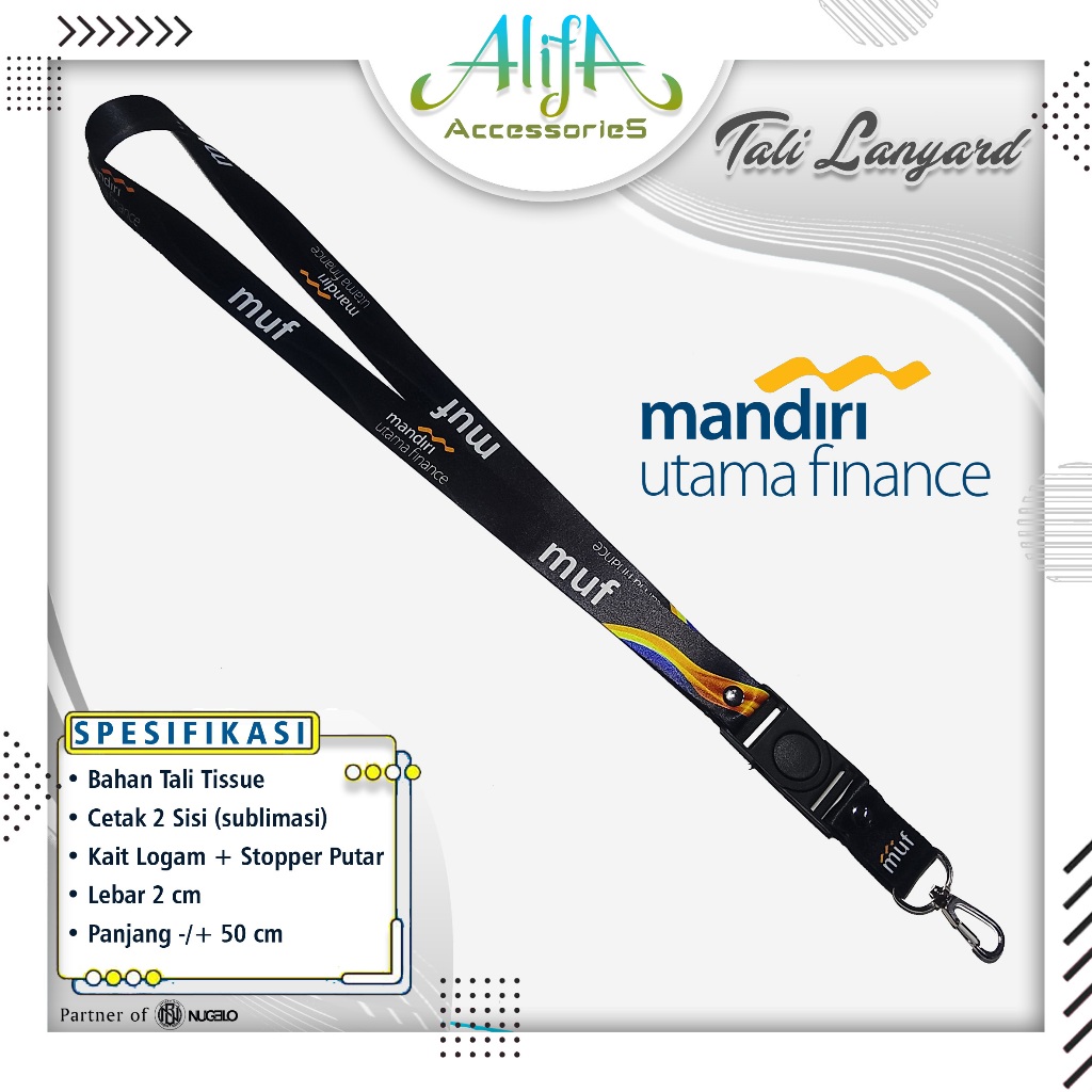 TALI LANYARD GANTUNGAN ID CARD/HP/KUNCI/DLL.. MUF mandiri utama finance