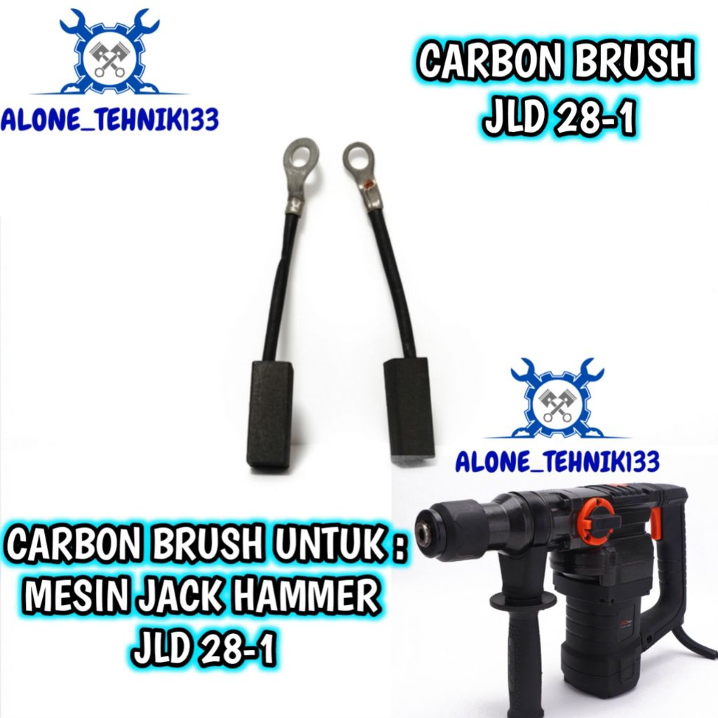CARBON BRUSH MESIN BOR BOBOK JLD 28-1 ARANG MESIN BOR DEMOLITION HAMMER JLD 28-1 SPUL KULL MESIN JAC