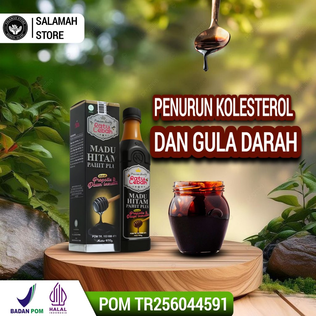 Madu Hitam Pahit Ratu Lebah Original Plus Propolis Ampuh Turunkan Kolesterol Dan Gula Darah BPOM