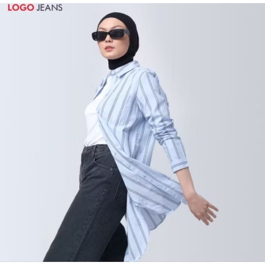 Blue Tunik - LOGO JEANS, Pakaian Wanita