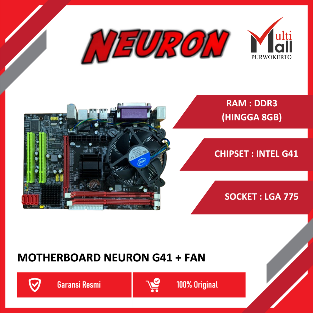 MOTHERBOARD NEURON G41 XEON DUAL CORE+FAN+BOX