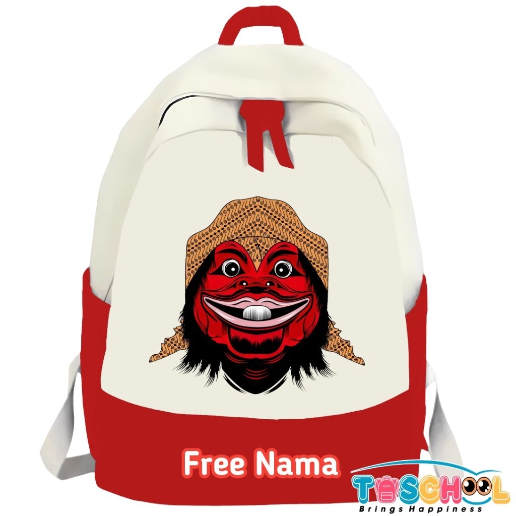 TAS RANSEL ANAK KARAKTER CEPOT WAYANG GOLEK KESENIAN WAYANG GOLEK CEPOT FREE NAMA
