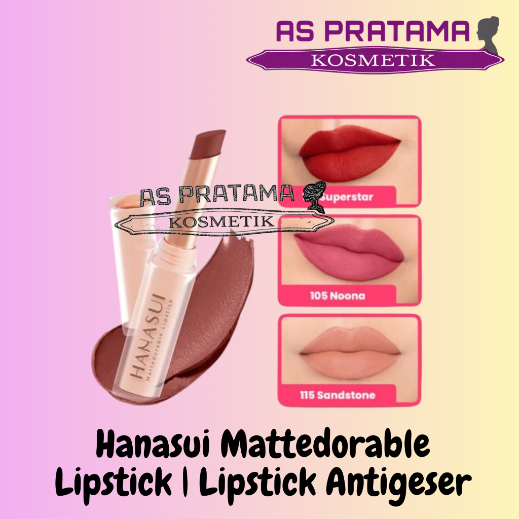 * As Pratama * Lipstik Matte HANASUI Mattedorable - Anti Geser, Tahan Lama, Melembabkan